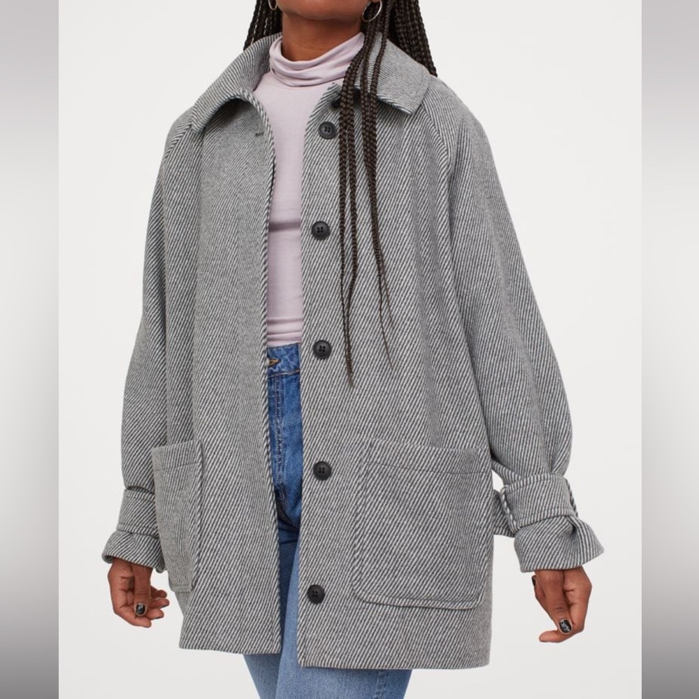 H&M Boxy Twill Coat